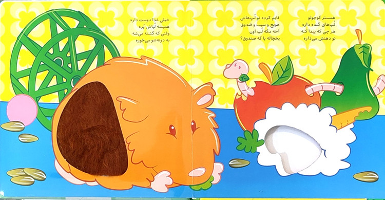 کتاب لمسی کتابمو باز میکنم حیوونامو ناز میکنم«در خانه»